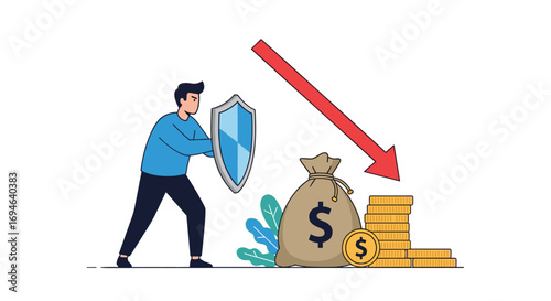 Protecting your wealth from financial decline and economic downturns with a shield