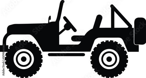 Vector silhouette of a jeep