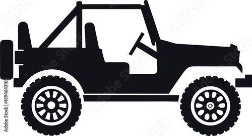 Vector silhouette of a jeep