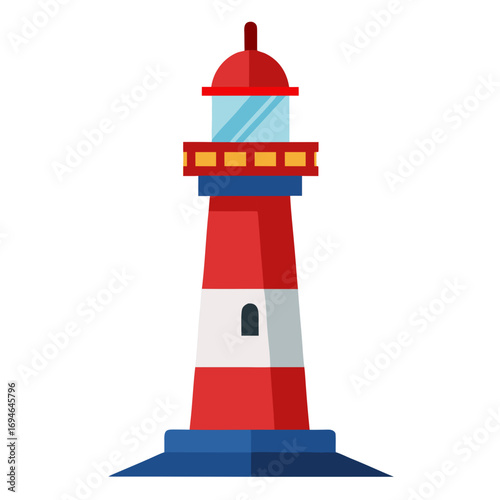 lighthouse on white background