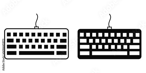 Computer Keyboard Icon Set – Vector Illustration of Keyboard Layout and Design Symbols
