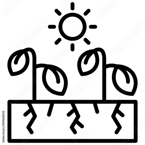 Drought Outline Icon