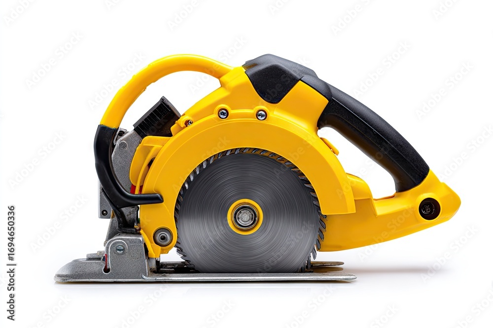Fototapeta premium Yellow cordless circular saw (4)