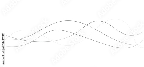 A minimalist abstract image featuring multiple, interwoven, wavy lines in varying thicknessesand dashed patterns.