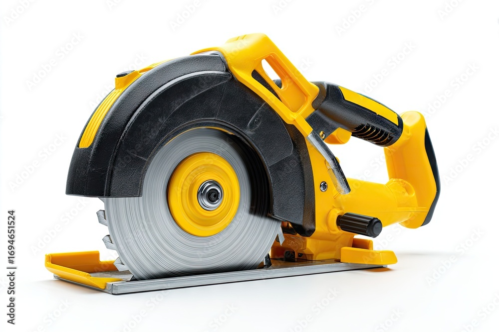 Fototapeta premium Yellow and black cordless circular saw