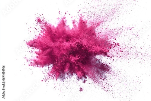 Pink powder explosion on white (7)