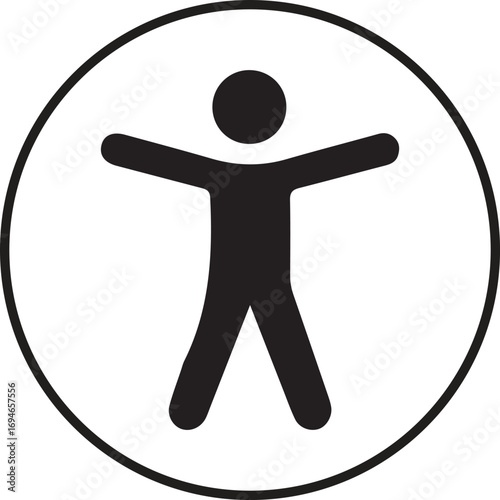 Universal Accessibility Icon in a Circle