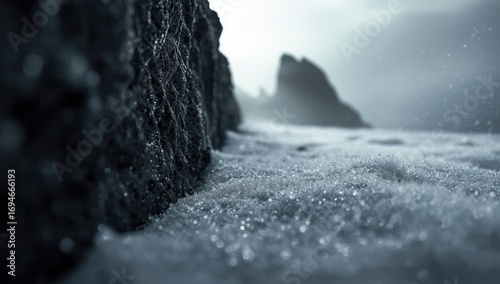 the mumbling of rocks and snow
