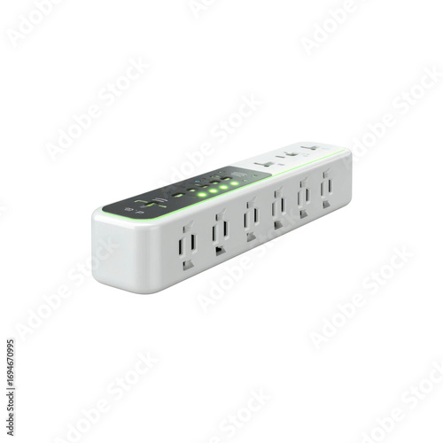 Smart Power Strip with USB Ports and Surge Protection - White