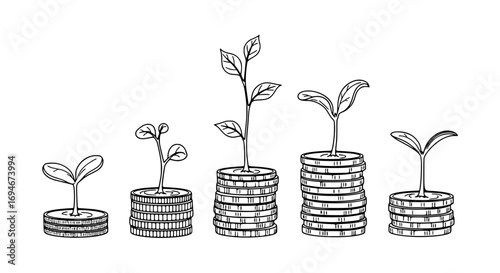 Witness your investments flourish and grow with these iconic coins sprouting fresh green shoots