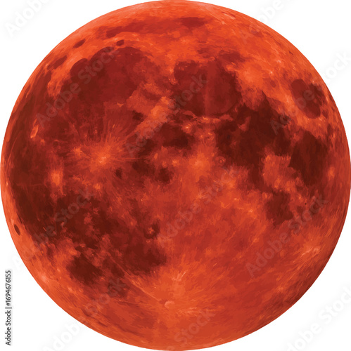 Stunning red lunar eclipse for dramatic space concepts