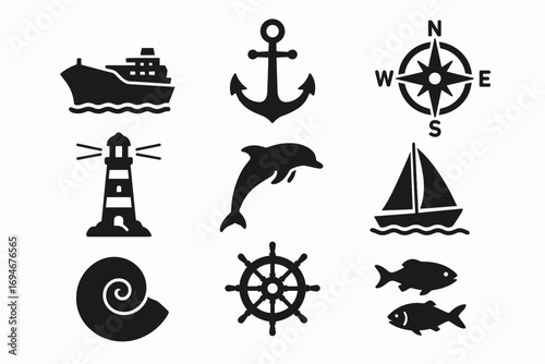 Nautical and Marine Icons Set