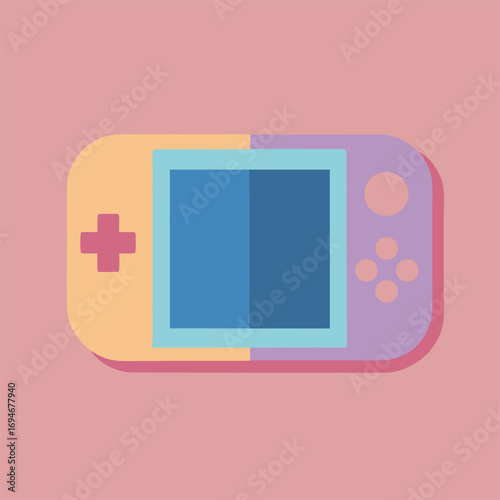 Twice Silhouette Remote Control Games Screen Stock Vector