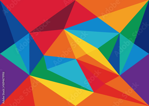 Abstract Colorful Polygon Background Design