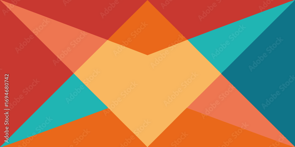 Obraz premium abstract overlapping polygon art