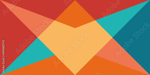 abstract overlapping polygon art