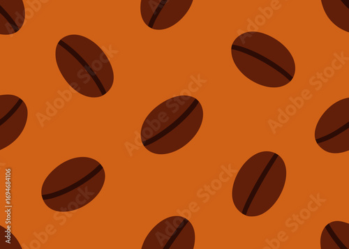 Coffee Beans Seamless Background