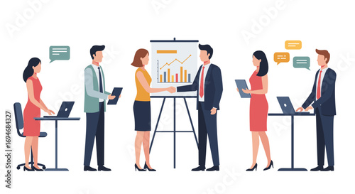 Business meeting collaboration with office professionals