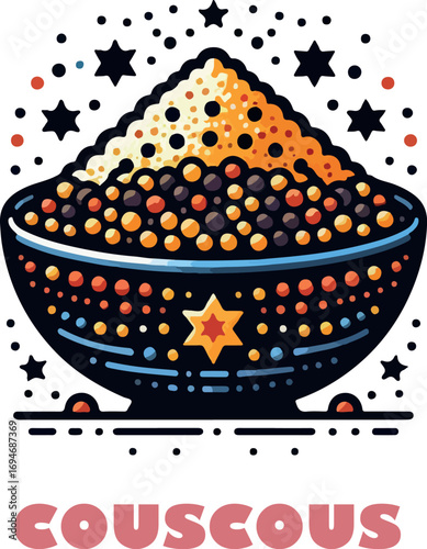 Couscous logo icon vector white background .
