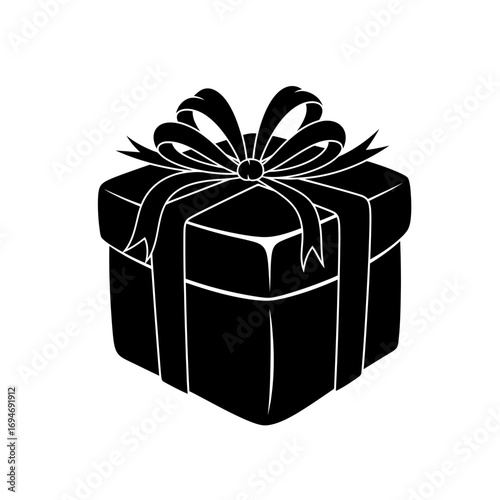 gift box isolated on black