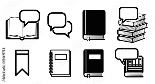 Book Icons A Collection of Simple and Modern Book Illustrations