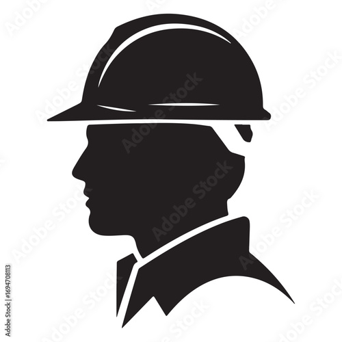 Engineer Silhouette Vector Illustration