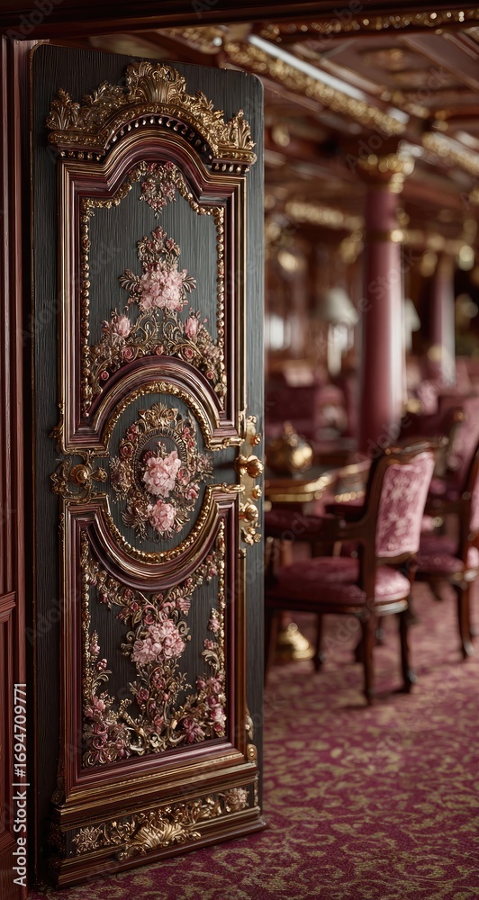 Fototapeta premium Ornate door in a lavish room