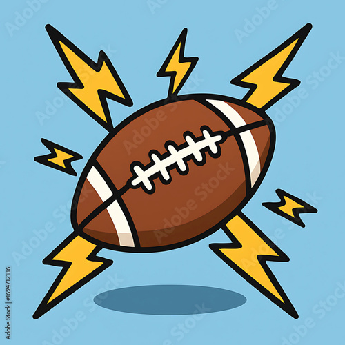 Electrifying American Football A Powerful Graphic Design