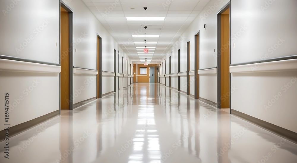 Fototapeta premium Bright Hospital Corridor