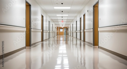 Bright Hospital Corridor
