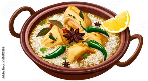 Chicken Biryani in a Karahi