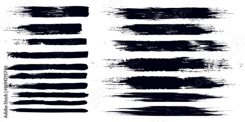 Beautiful Brush vector collection. Grunge Elements - Brush strokes, ink paint brush, grunge lines.
