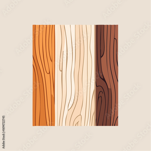 Illustration vectorielle minimaliste d’écorce stylisée