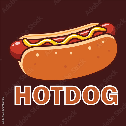 Vector design of hot dog food