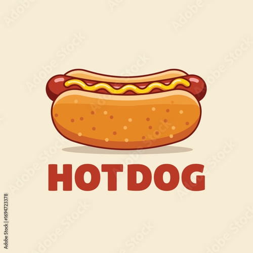 Vector design of hot dog food