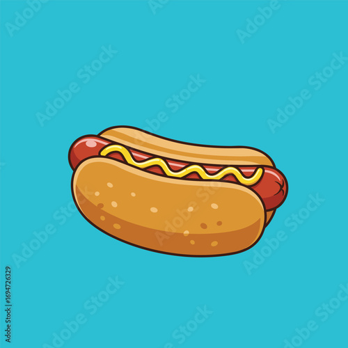 Vector design of hot dog food