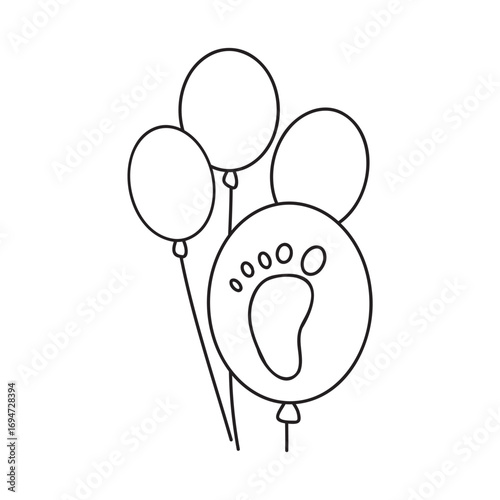 foot print icon, vector illustration
