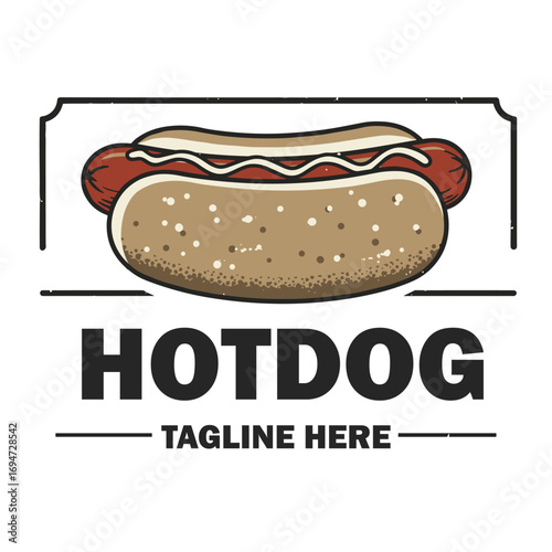 Vector design of hot dog food
