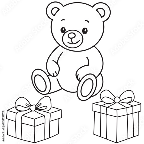 teddy bear on white background