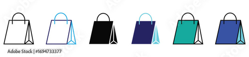 Modern Carry Bag Symbol for Brand, Outlet, and Commerce	