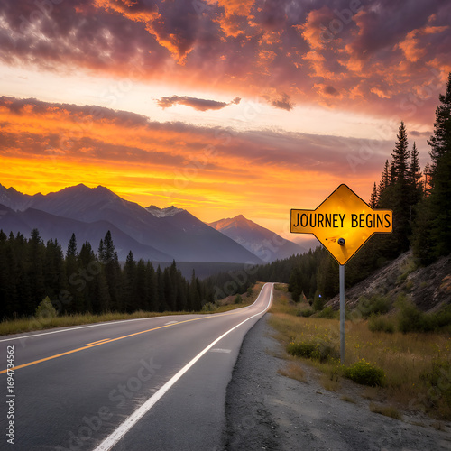 road sign in the mountains