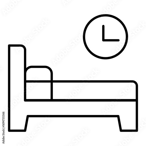 time for rest line icon with editable stroke