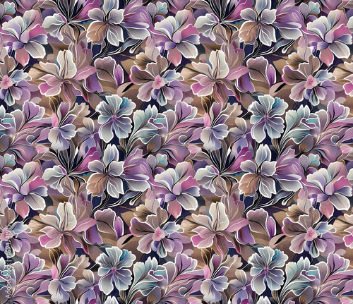 floral madhubani kalamkari chinz kani Abstract shirting Ajrakh Ikat block batik print patola Background digital printing textile pattern floral allover design front back and duppata kurti wallpaper
