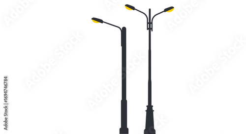 Minimalist street lamp designs showcasing modern urban lighting style