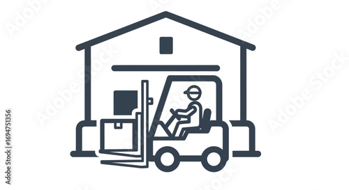 Warehouse Logistics Efficient Forklift Operation within a Storage Facility