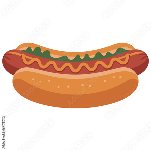hot dog with mustard