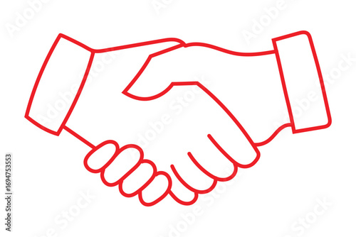 handshake vector illustration, hand shake business meeting, hand dawn doodle style agreement teamwork vector