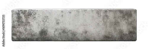Panel kuchenny z motywem Rectangular concrete block nameplate mockup, isolated on transparent cutout background