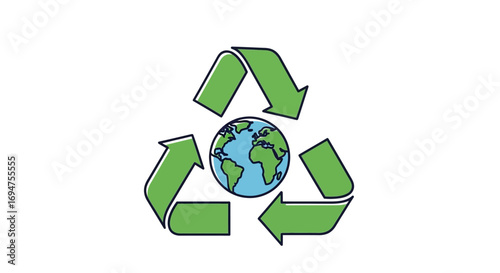 Recycling the Earth A Visual Representation of Global Sustainability and Environmental Conservation