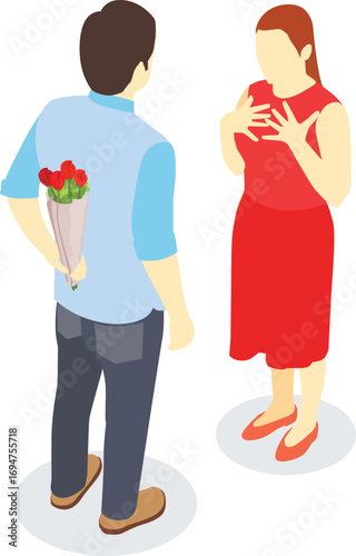 vector illustration of a couple